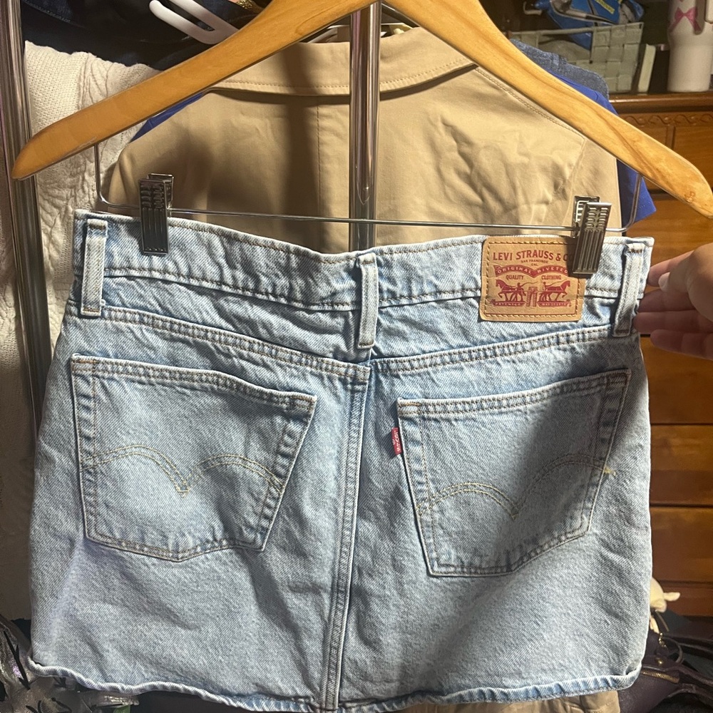 Levi's Sky Blue Denim Mini Skirt